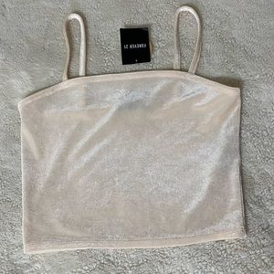 Forever 21 Top velvet beige